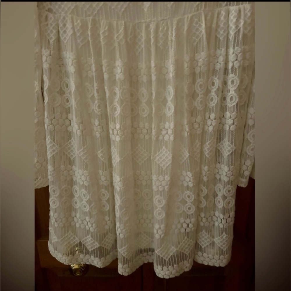 Romeo & Juliet Couture White/Ivory Women’s Boho Bohemian Lacy Flowy Sz S Dress - Picture 8 of 13
